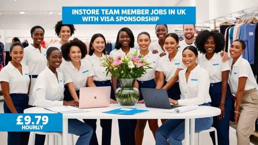 Instore Team Member Jobs in UK with Visa Sponsorship 2025 (£9.79 Hourly)