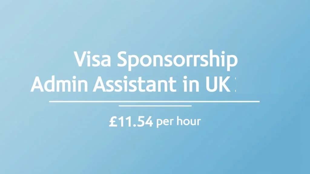 Visa Sponsorship Admin Assistant Jobs in the UK