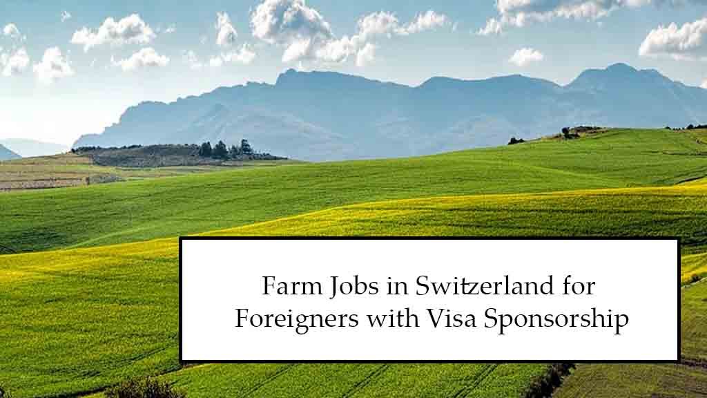 Farm Jobs in Switzerland for Foreigners with Visa Sponsorship 2025 – Apply Online